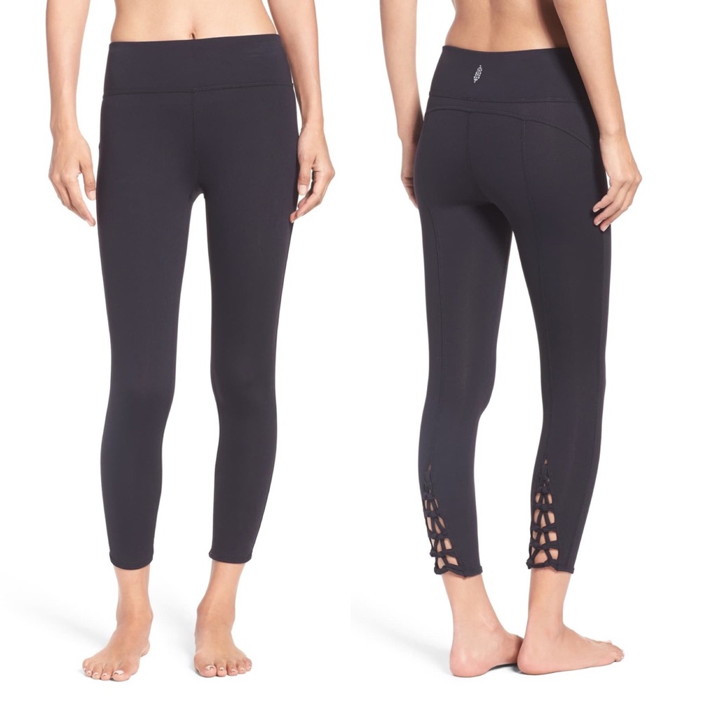 FREE PEOPLE Kali Crop Leggings Black L